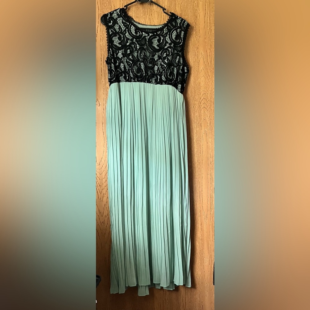 GORHGORH Women Maternity Dress Pleat Stitching Sleeveless Maxi Pregnancy Dress